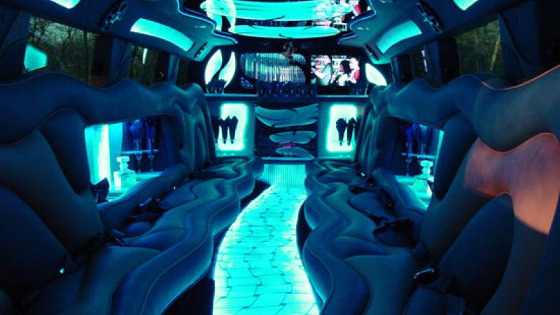 Luxurious interior of limo